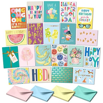Sweetzer & Orange Birthday Greeting Cards 20-Pack for $10 + free shipping w/ Prime