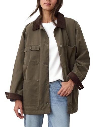 GTLIAE Women's Oversized Vintage Utility Barn Jacket: $47.49 GTLIAE Women's Oversized Vintage Utility Barn Jacket: $47.49