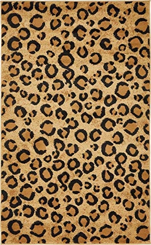 Unique Loom Wildlife Leopard Area Rug 3'3"x5'3": $29 Unique Loom Wildlife Leopard Area Rug 3'3"x5'3": $29