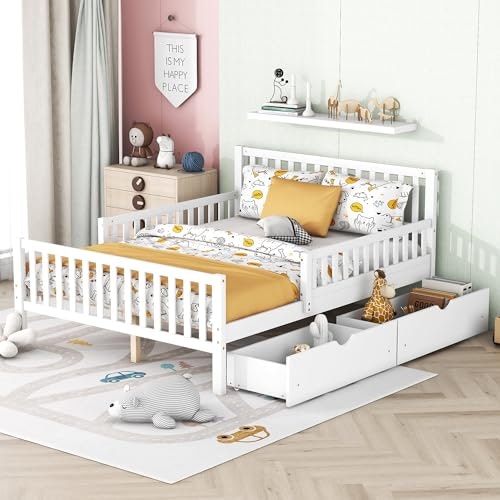 Merax Full Bed Frame with Storage Drawers: $257.75 Merax Full Bed Frame with Storage Drawers: $257.75