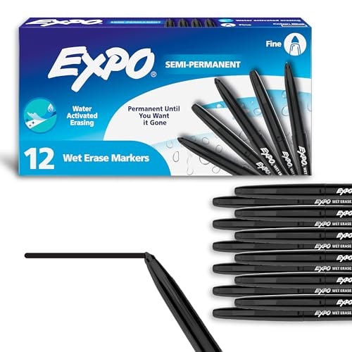 Expo Fine Tip Wet Erase Markers 12-Pack: $12.14 Expo Fine Tip Wet Erase Markers 12-Pack: $12.14