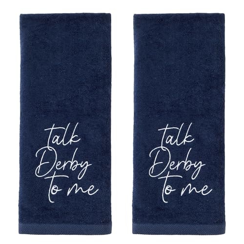 SKL Home Talk Derby Embroidered Cotton Hand Towel 2-Pack: $18.40