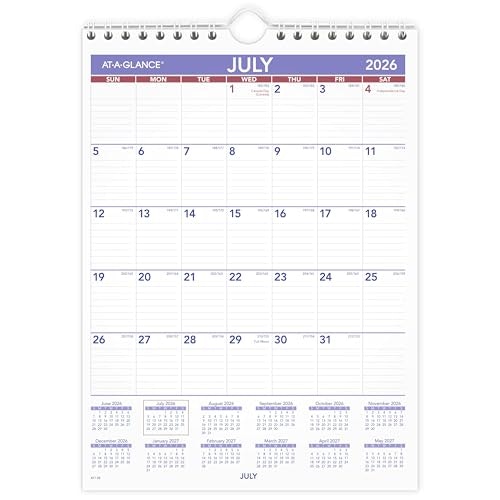 At-A-Glance 11" x 8" Academic Monthly Wall Calendar: $12.58 At-A-Glance 11" x 8" Academic Monthly Wall Calendar: $12.58