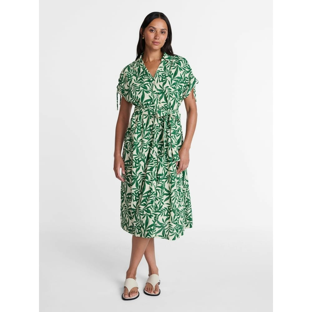 Time and Tru Women’s Linen Blend Shirtdress: $16.95