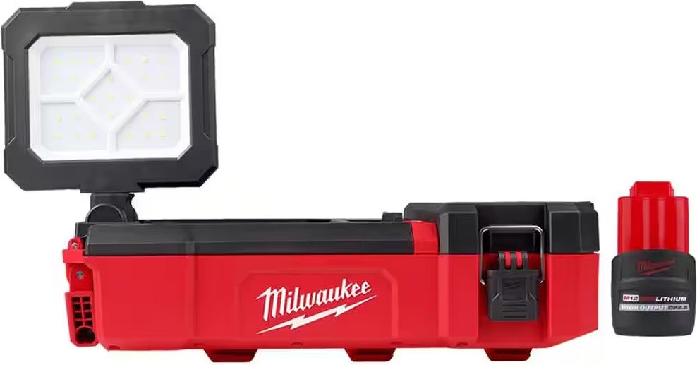 Milwaukee M12 12V Cordless Packout Flood Light Kit: $129