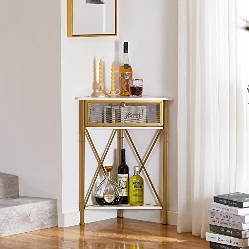 Vecelo Corner Storage Cabinet with Flip Door: $41.39
