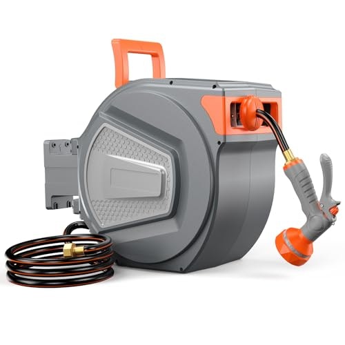 Newbulig 1/2-inch x 100-Foot Retractable Garden Hose Reel: $59.95 Newbulig 1/2-inch x 100-Foot Retractable Garden Hose Reel: $59.95