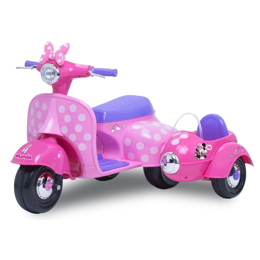 Kid Trax Disney Minnie Mouse 6V Ride-On Scooter with Sidecar: $50 Kid Trax Disney Minnie Mouse 6V Ride-On Scooter with Sidecar: $50