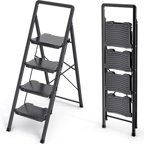 Kingrack 4-Step Folding Steel Ladder with Handrail: $48.58 Kingrack 4-Step Folding Steel Ladder with Handrail: $48.58