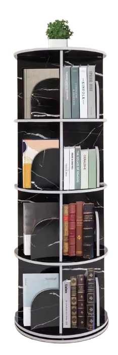 4-Tier 360° Rotating Bookshelf: $29