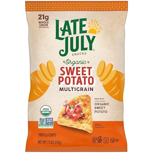 Late July Organic Multigrain Sweet Potato Tortilla Chips 7.5-oz. Bag: $5.35 Late July Organic Multigrain Sweet Potato Tortilla Chips 7.5-oz. Bag: $5.35