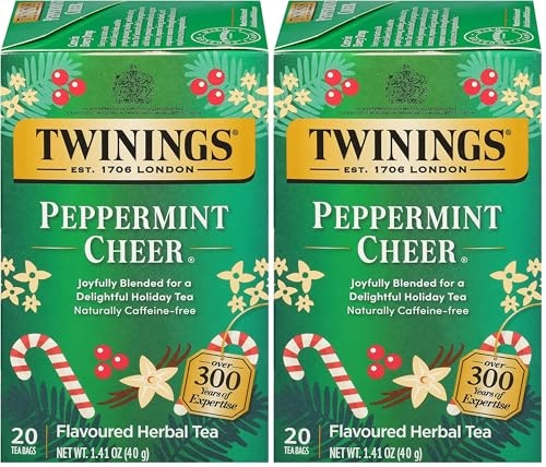 Twinings Peppermint Cheer Herbal Tea 20-Count 2-Pack: $9.22