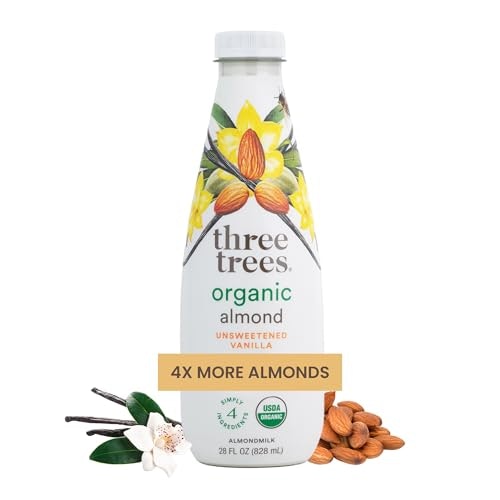 Three Trees Unsweetened Vanilla Almond Milk 28-fl oz: $4.78