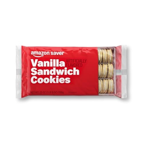 Amazon Saver Vanilla Sandwich Cookies 25oz: $2.50