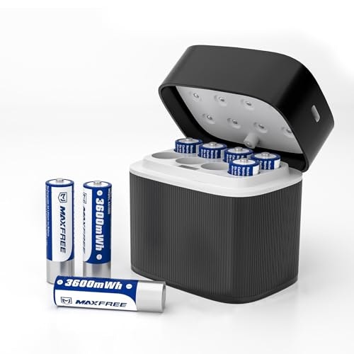 Maxfree AA Rechargeable Lithium Batteries 8-Pack with Charger: $27.99 Maxfree AA Rechargeable Lithium Batteries 8-Pack with Charger: $27.99