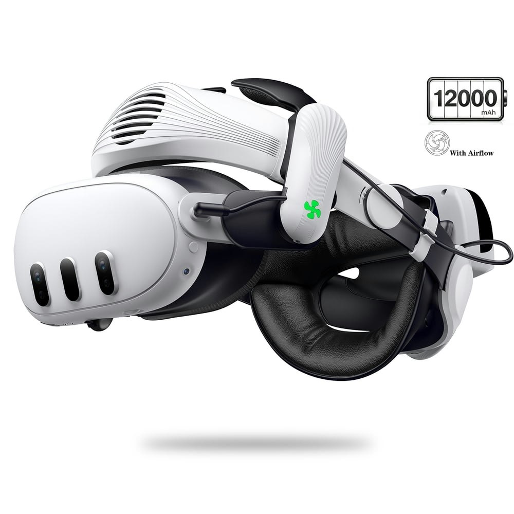 Esywen 12,000mAh Battery Head Strap for Meta Quest 3S and Quest 3: $119.99 Esywen 12,000mAh Battery Head Strap for Meta Quest 3S and Quest 3: $119.99