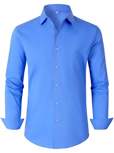 Bbibbi Men's Wrinkle-Free Long Sleeve Button-Down Dress Shirt: $19.99