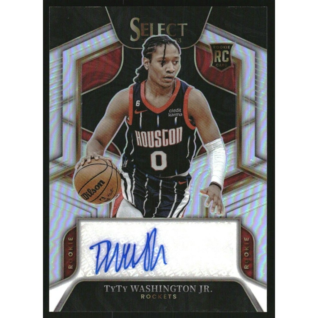 2022-23 Select TyTy Washington Jr. Rookie Signatures Trading Card: $10.80 2022-23 Select TyTy Washington Jr. Rookie Signatures Trading Card: $10.80