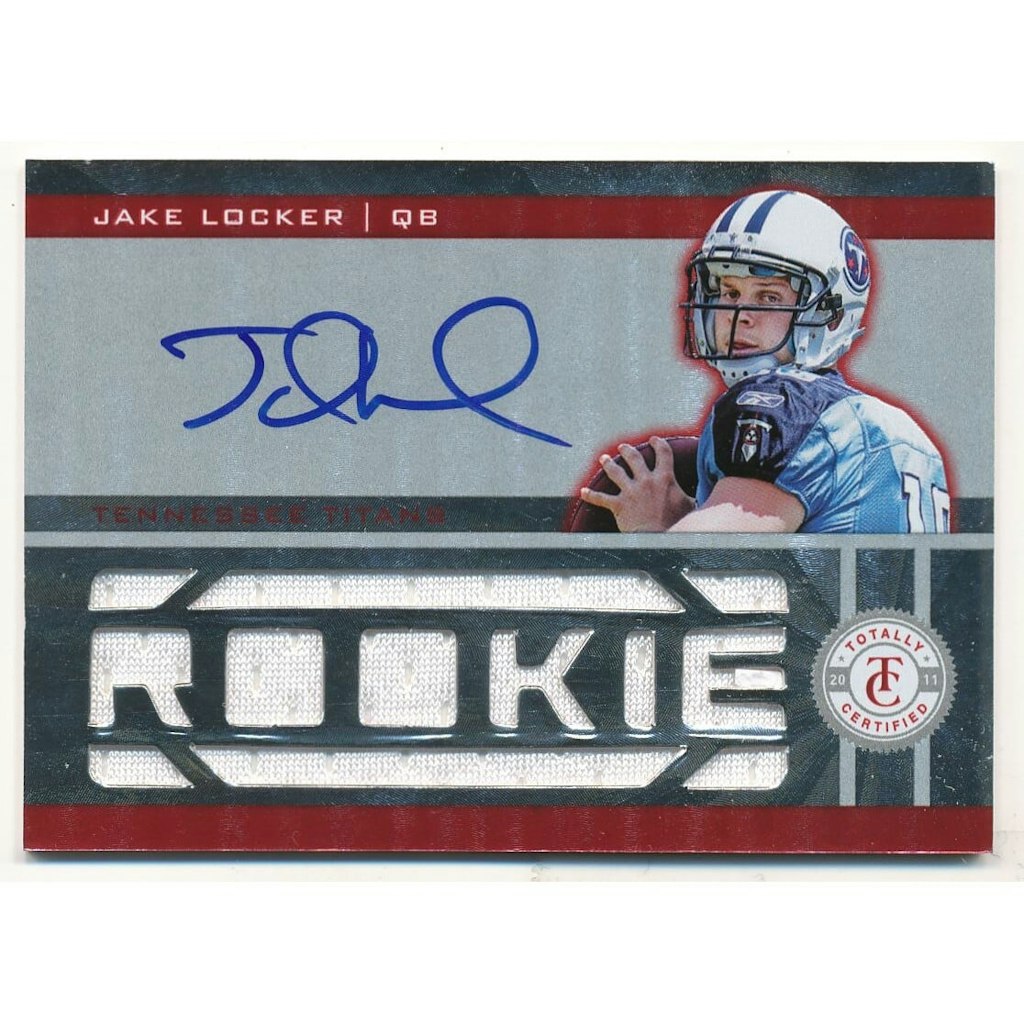 2011 Totally Certified Jake Locker Rookie Patch Autograph Card /200: $10.80 2011 Totally Certified Jake Locker Rookie Patch Autograph Card /200: $10.80