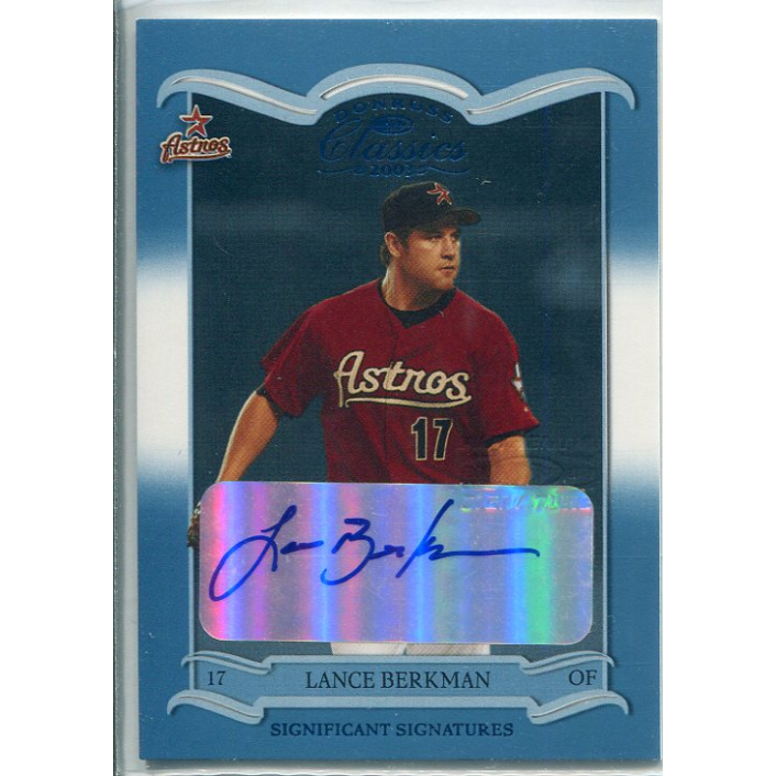 2003 Donruss Classics Lance Berkman Significant Signatures Card: $80 2003 Donruss Classics Lance Berkman Significant Signatures Card: $80