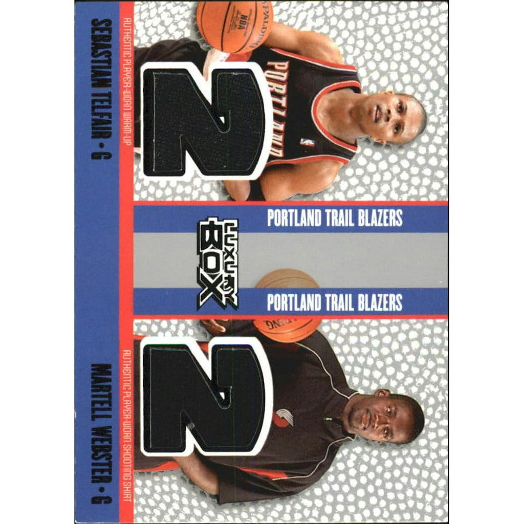 2005-06 Topps Luxury Box Two's Company Sebastian Telfair and Martell Webster Dual Relics Card: $10.50 2005-06 Topps Luxury Box Two's Company Sebastian Telfair and Martell Webster Dual Relics Card: $10.50