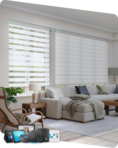 Yoolax Motorized Zebra Blinds 36" x 72": $106 Yoolax Motorized Zebra Blinds 36" x 72": $106
