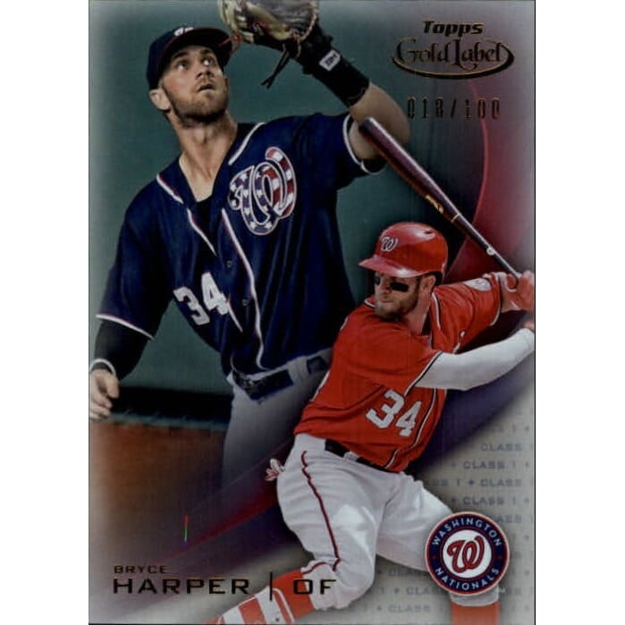 2016 Topps Gold Label Class 1 Red #34 Bryce Harper Card: $22.50 2016 Topps Gold Label Class 1 Red #34 Bryce Harper Card: $22.50