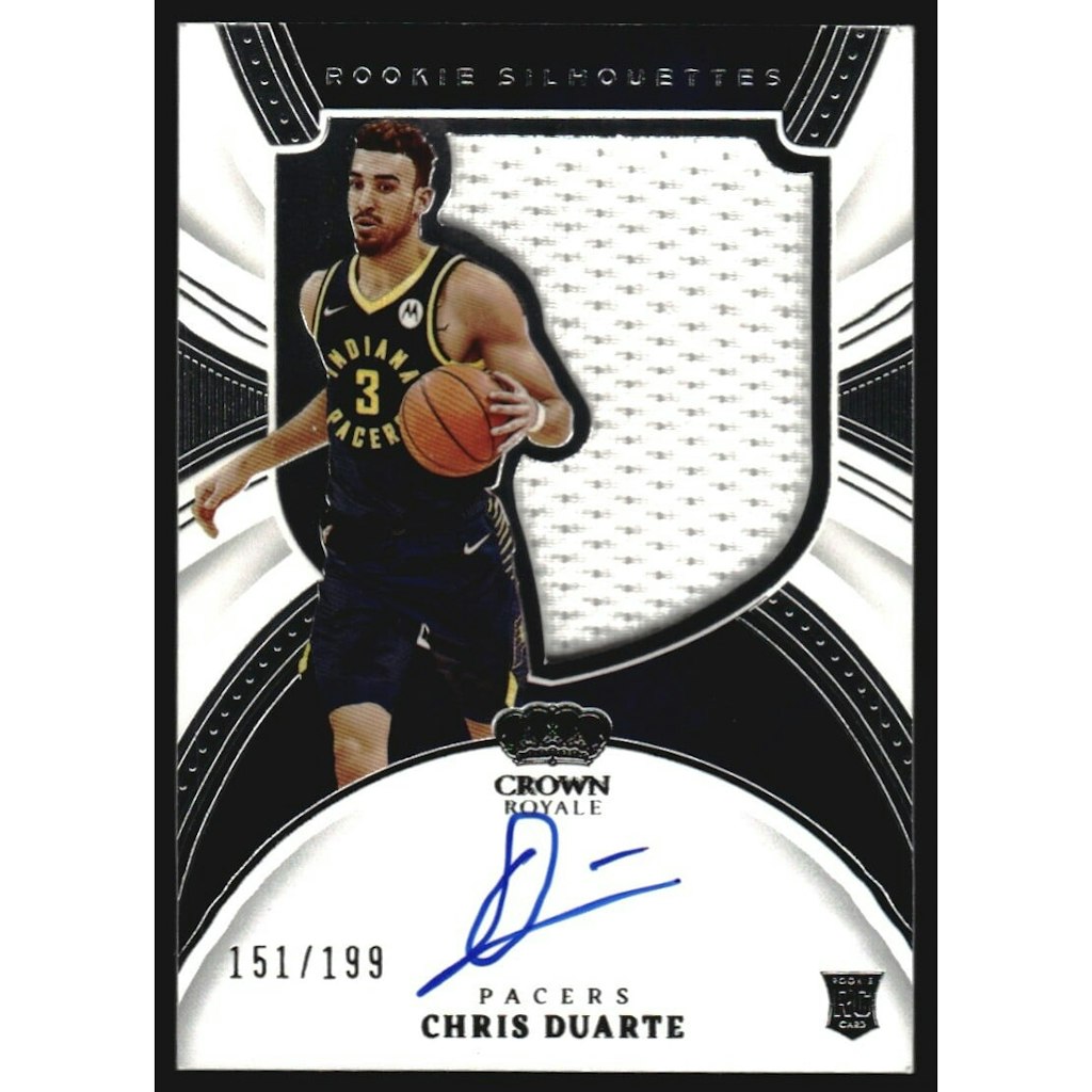 2021-22 Crown Royale Chris Duarte Jersey Auto Rookie Card 199-Count: $20 2021-22 Crown Royale Chris Duarte Jersey Auto Rookie Card 199-Count: $20
