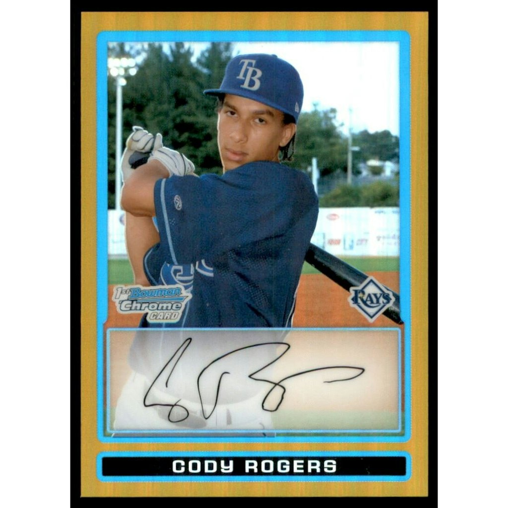 2009 Bowman Chrome Draft Prospects Cody Rogers Gold Refractor Card: $22.50 2009 Bowman Chrome Draft Prospects Cody Rogers Gold Refractor Card: $22.50