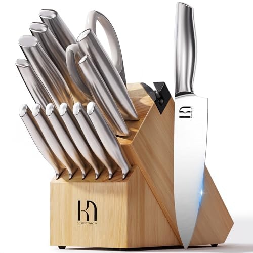 KnifeSaga 14-Piece Knife Set with Block: $113.94 KnifeSaga 14-Piece Knife Set with Block: $113.94