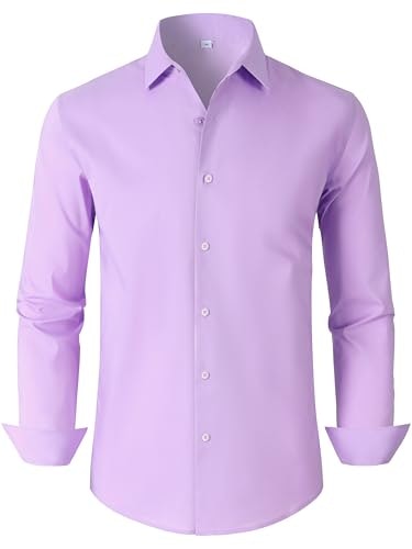 Men's Lavender Long Sleeve Button-Up Shirt: $19.99 Men's Lavender Long Sleeve Button-Up Shirt: $19.99