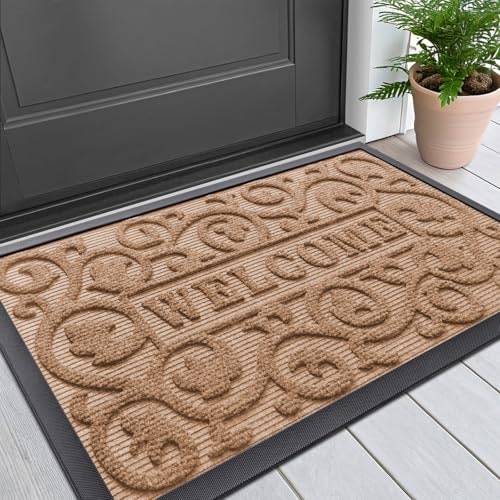 Smiry 29.5" x 17" Rubber Front Door Mat: $18.69 Smiry 29.5" x 17" Rubber Front Door Mat: $18.69