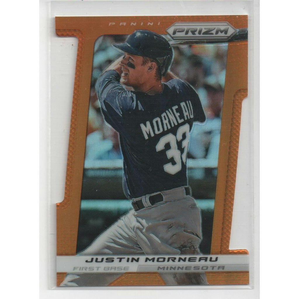 2013 Panini Prizm Justin Morneau Orange Die-Cut Trading Card: $13.50 2013 Panini Prizm Justin Morneau Orange Die-Cut Trading Card: $13.50