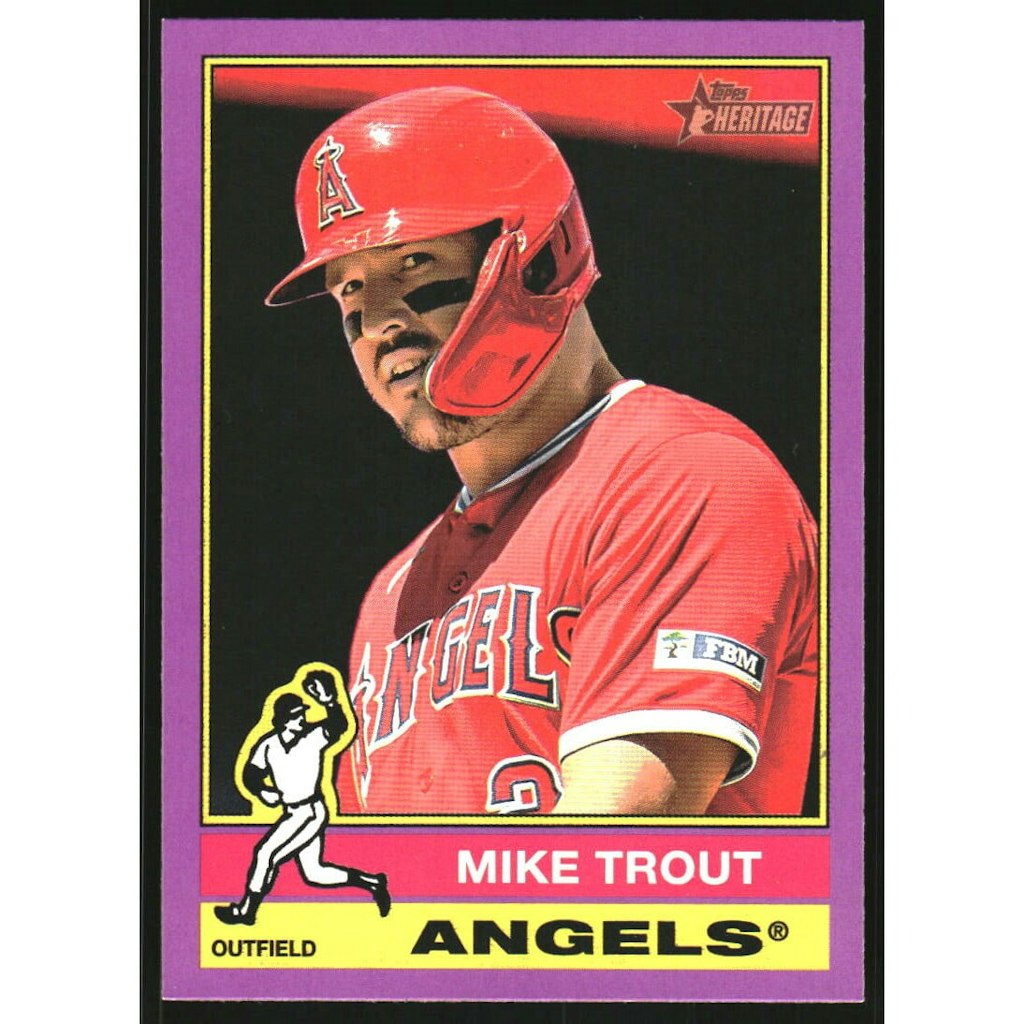 2025 Topps Heritage Purple Border Mike Trout #119 Trading Card: $13.50