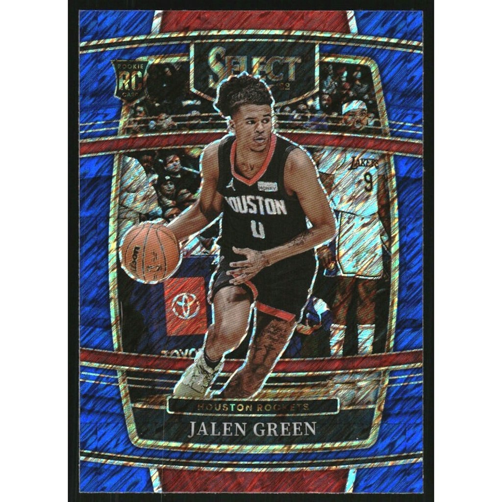 2021-22 Select Prizm Jalen Green Blue Shimmer Rookie Card: $13.50 2021-22 Select Prizm Jalen Green Blue Shimmer Rookie Card: $13.50
