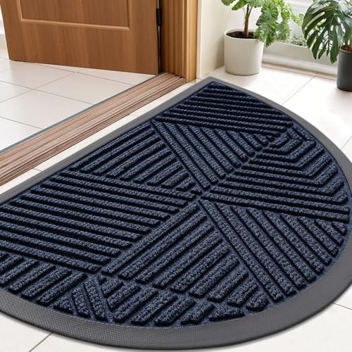 Smiry 35" x 23" Half-Circle Front Door Mat: $33.99 Smiry 35" x 23" Half-Circle Front Door Mat: $33.99