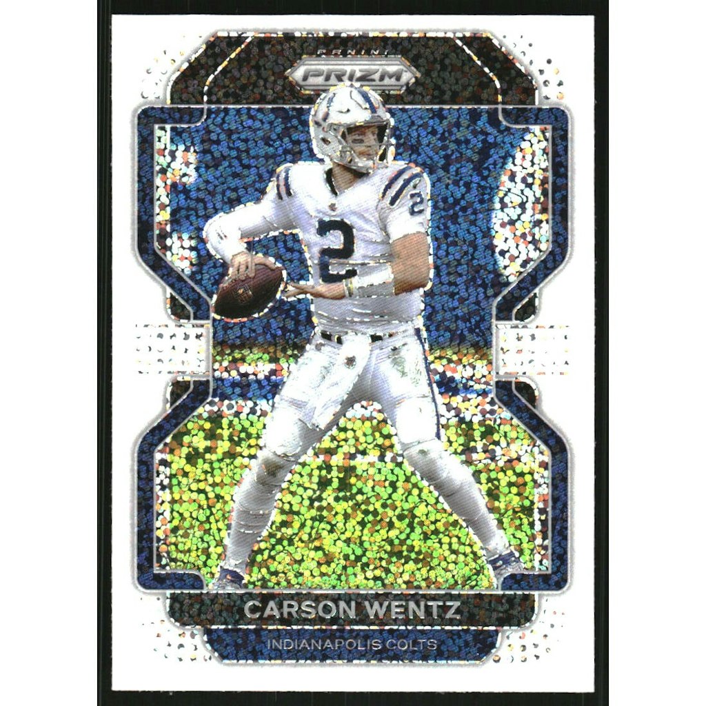 2021 Panini Prizm Carson Wentz White Sparkle Card #24: $18 2021 Panini Prizm Carson Wentz White Sparkle Card #24: $18