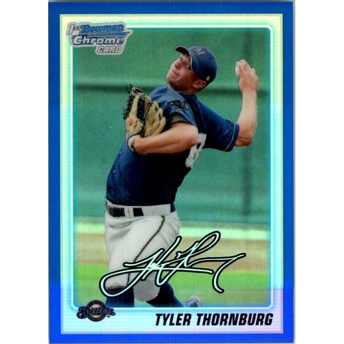 2010 Bowman Chrome Draft Prospects Tyler Thornburg Blue Refractor Card: $10.80 2010 Bowman Chrome Draft Prospects Tyler Thornburg Blue Refractor Card: $10.80
