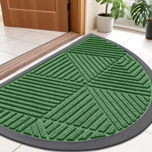 Smiry 35" x 23" Half-Circle Front Door Mat: $33.98 Smiry 35" x 23" Half-Circle Front Door Mat: $33.98