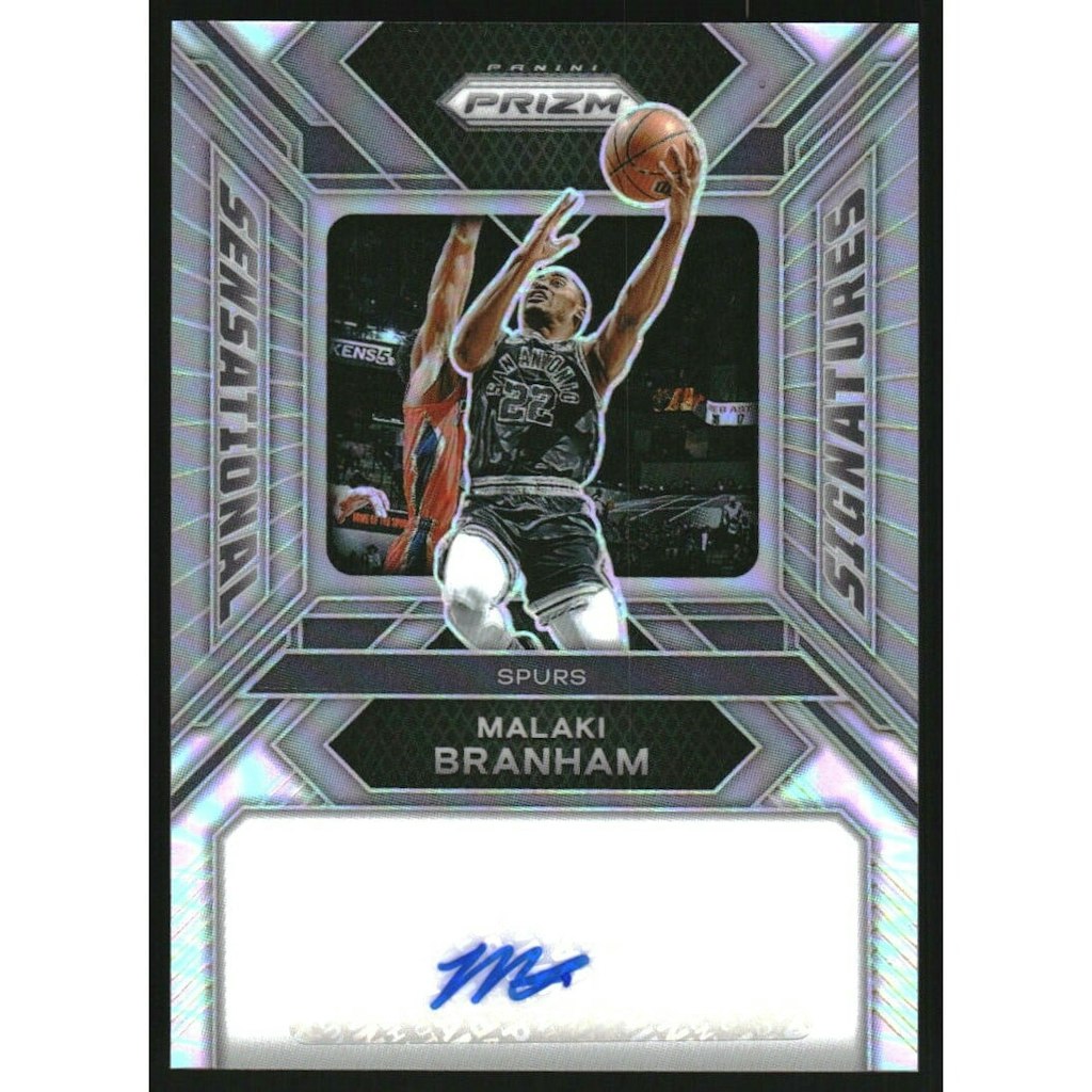 2023-24 Panini Prizm Sensational Signatures Silver Prizm Malaki Branham #45: $10.80 2023-24 Panini Prizm Sensational Signatures Silver Prizm Malaki Branham #45: $10.80