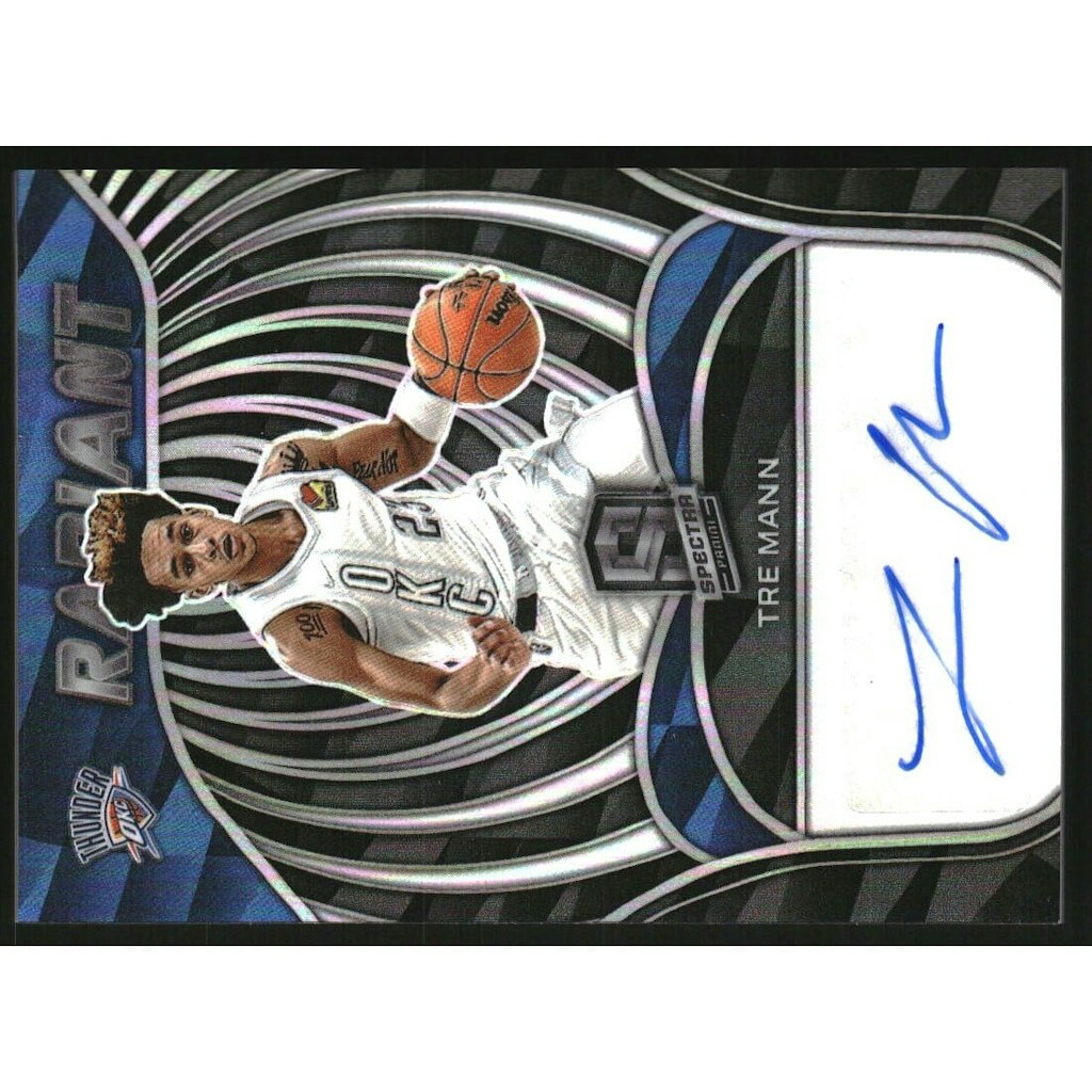 2021-22 Panini Spectra Tre Mann Radiant Signatures Trading Card: $35 2021-22 Panini Spectra Tre Mann Radiant Signatures Trading Card: $35