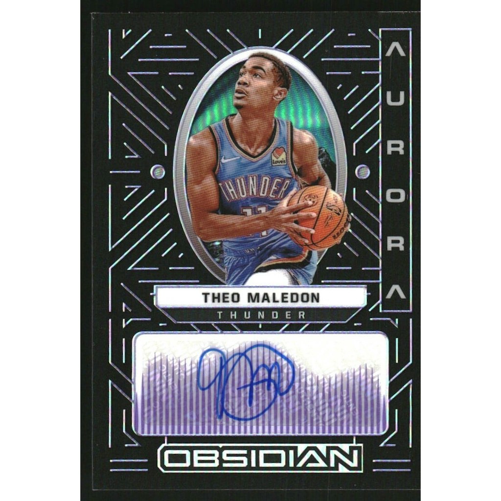 2021-22 Panini Obsidian Aurora Theo Maledon Autograph Card: $10.80 2021-22 Panini Obsidian Aurora Theo Maledon Autograph Card: $10.80