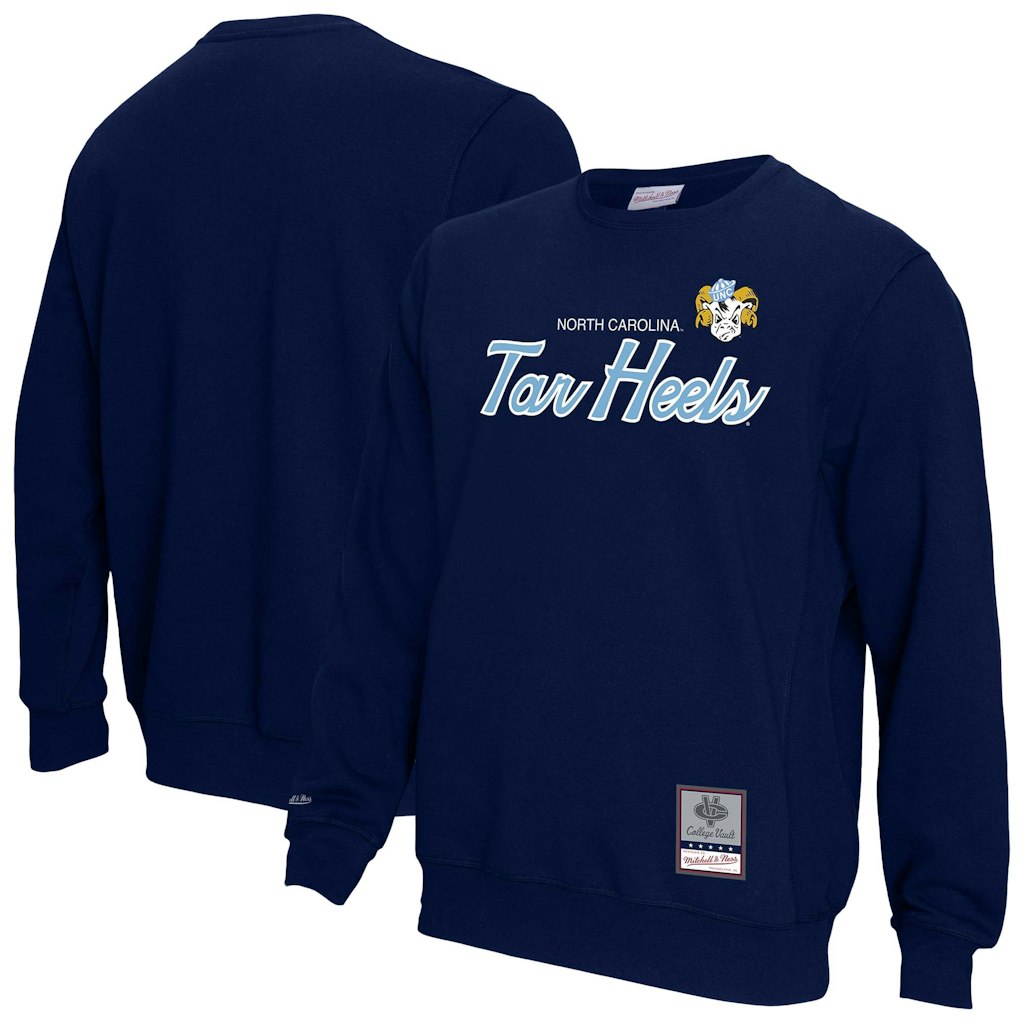 Mitchell & Ness North Carolina Tar Heels Elite Script Pullover Sweatshirt: $55.99