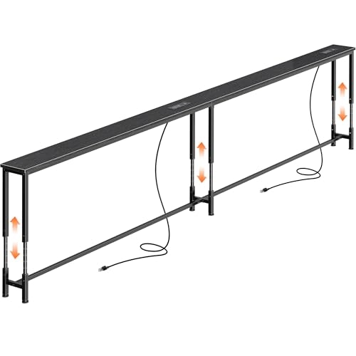 Huuger 110.2-Inch Adjustable Height Console Table with Power Outlets: $104.99 Huuger 110.2-Inch Adjustable Height Console Table with Power Outlets: $104.99