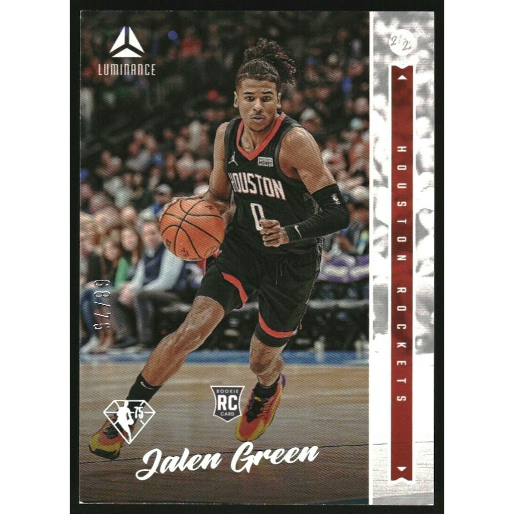 2021-22 Panini Chronicles 75th Anniversary Jalen Green Luminance Card: $12 2021-22 Panini Chronicles 75th Anniversary Jalen Green Luminance Card: $12