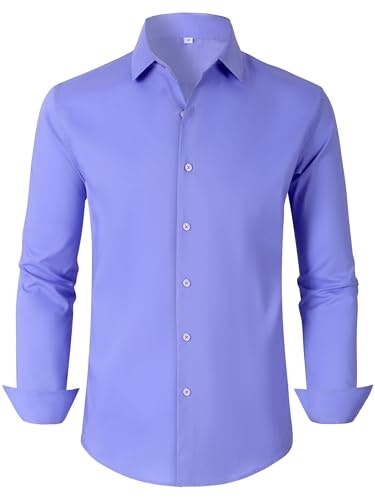 Bbibbi Men's Long Sleeve Wrinkle-Free Button-Down Dress Shirt: $16.99