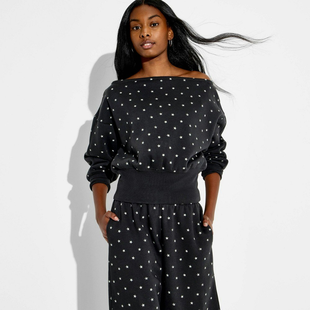Wild Fable Women's Off the Shoulder Pullover Sweatshirt: $28
