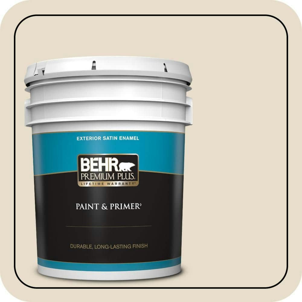 Antique White Satin Enamel Exterior Paint & Primer 5-Gallon: $225