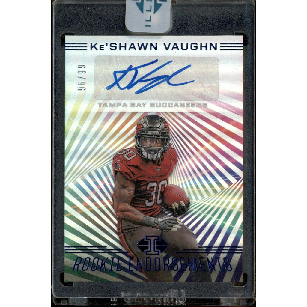 2020 Panini Illusions Ke'Shawn Vaughn Rookie Endorsements Blue Autograph Card /99: $18