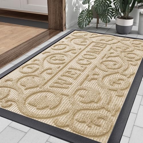 Smiry 29.5" x 17" Rubber Front Door Mat: $18.69 Smiry 29.5" x 17" Rubber Front Door Mat: $18.69